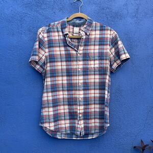 vintage gap plaid cotton button down